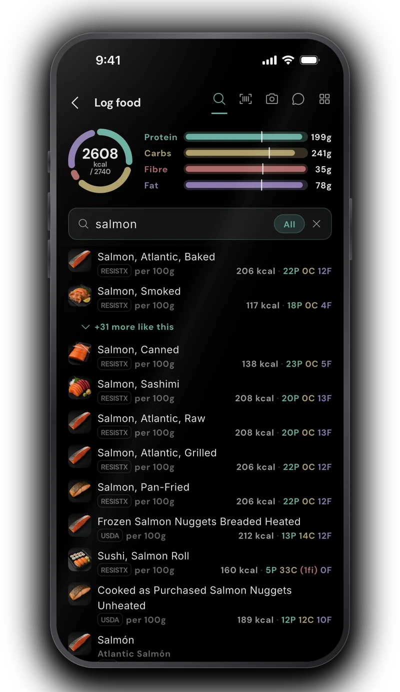 Searching the RESISTX food database
