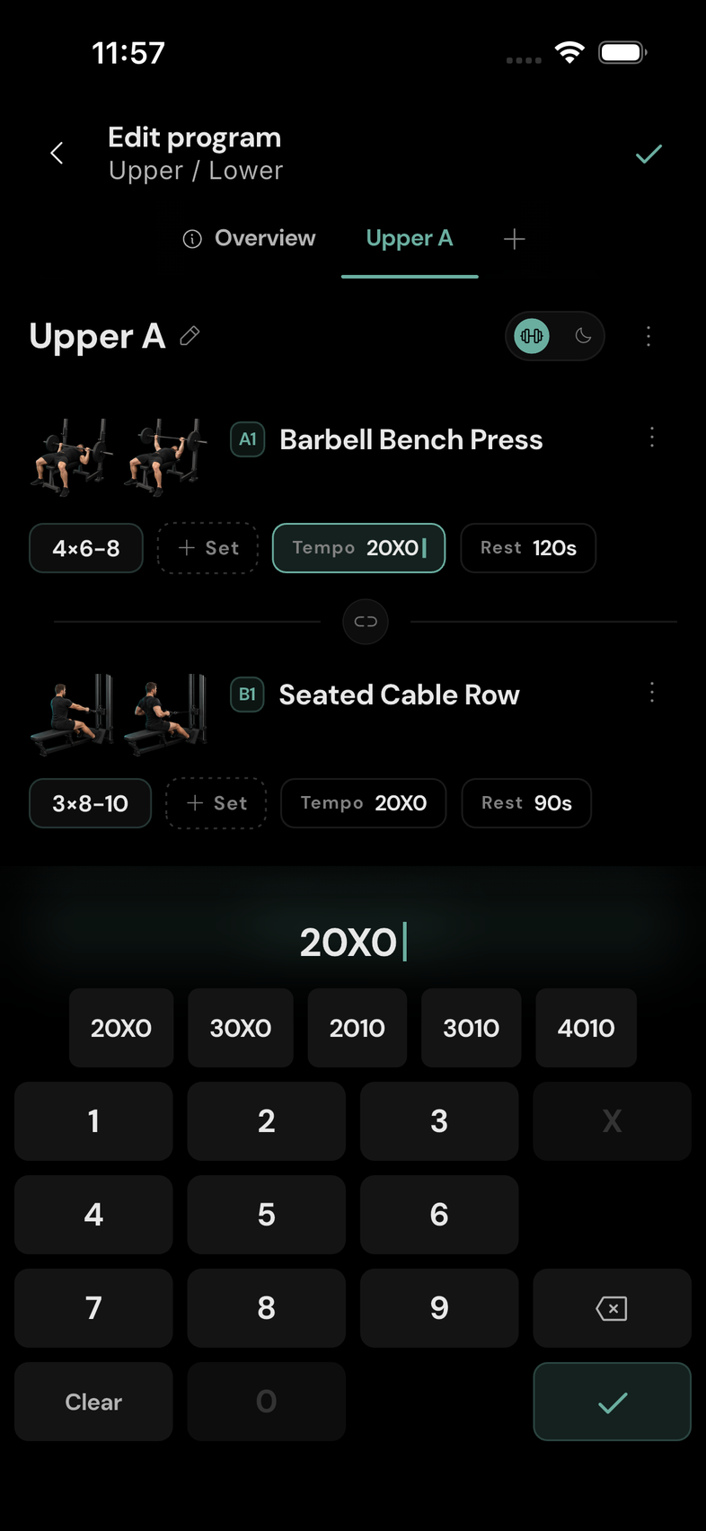 Control the pace of each rep. Four positions describe lowering, bottom pause, lifting, and top pause.